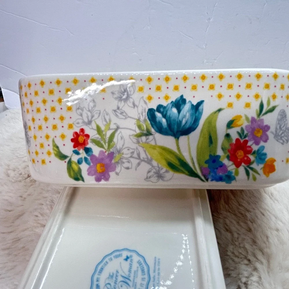 The Pioneer Woman Nesting Stoneware Serving set Floral Set 3 Piece Baking